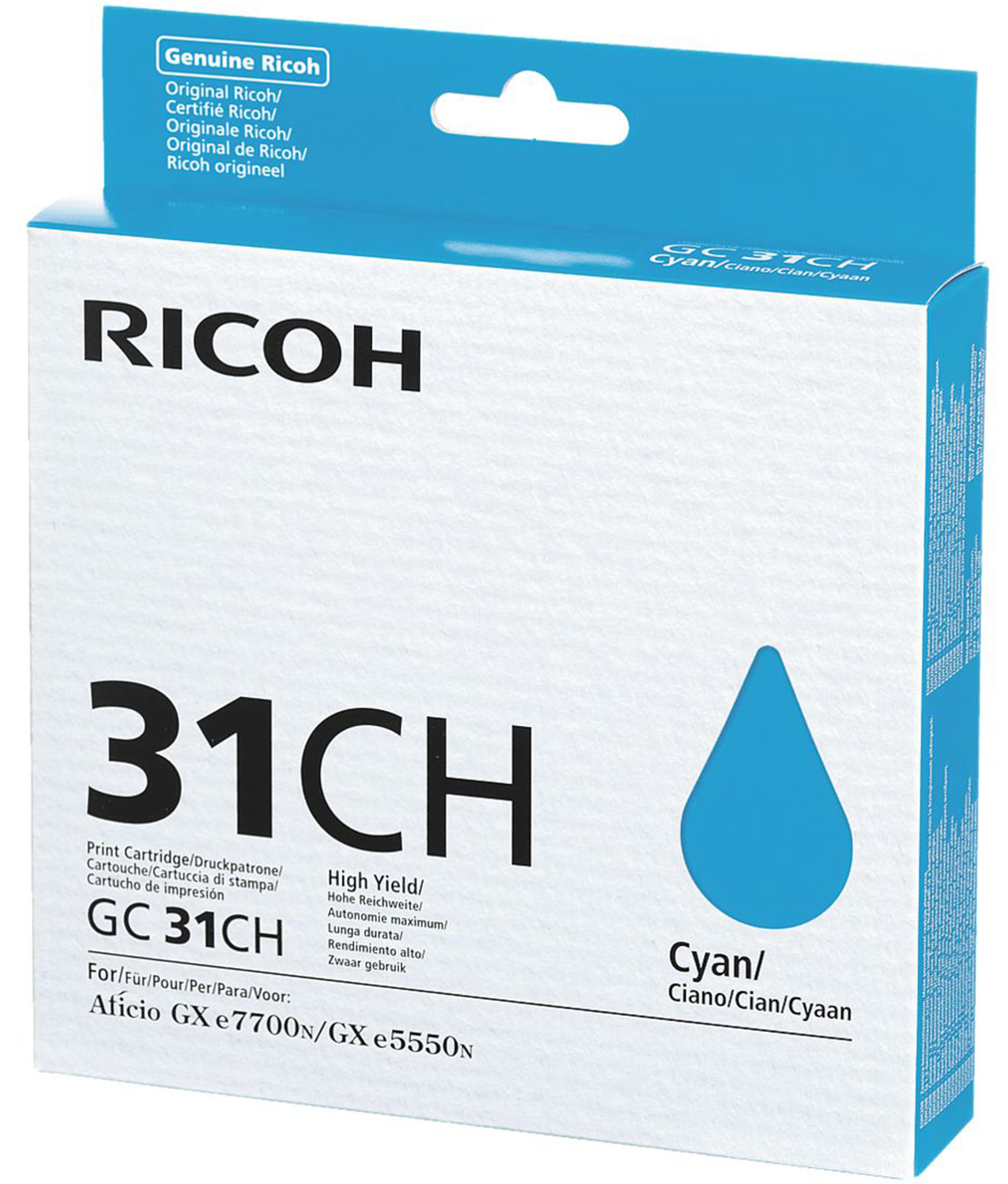 Ricoh GC31CH - Tusz cyan XL do Ricoh GXe5550n, GXe7700s